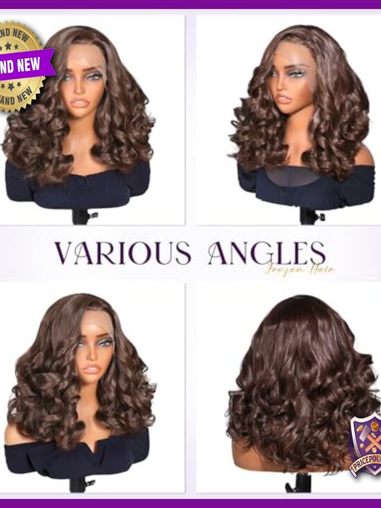 20 Inch Glueless HD Lace Front Synthetic Wig, 200% Density, Pre-Plucked main image 4